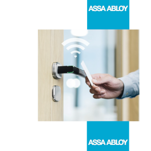 Foto: Slimme deurklink Assa Abloy Aperio Smartlocks met Toegangsbadge